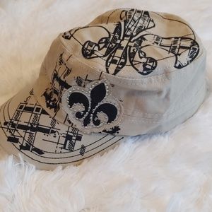 Fleur De Lis distressed hat